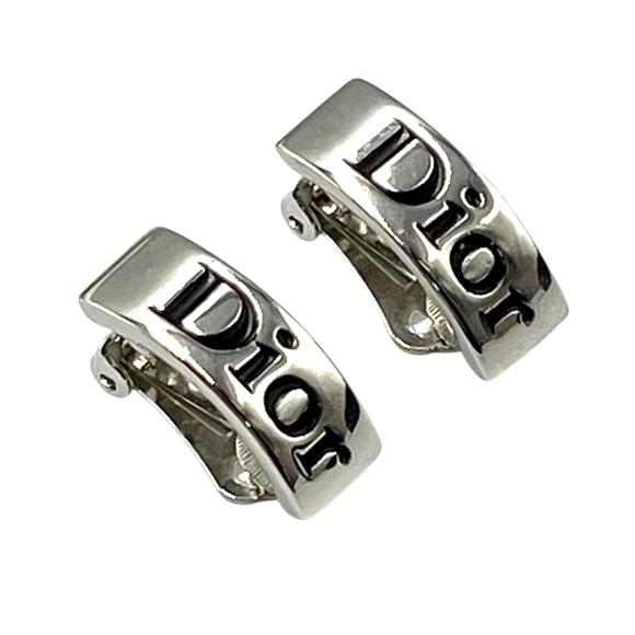 Christian Dior Dior logo motif metal earrings for women
